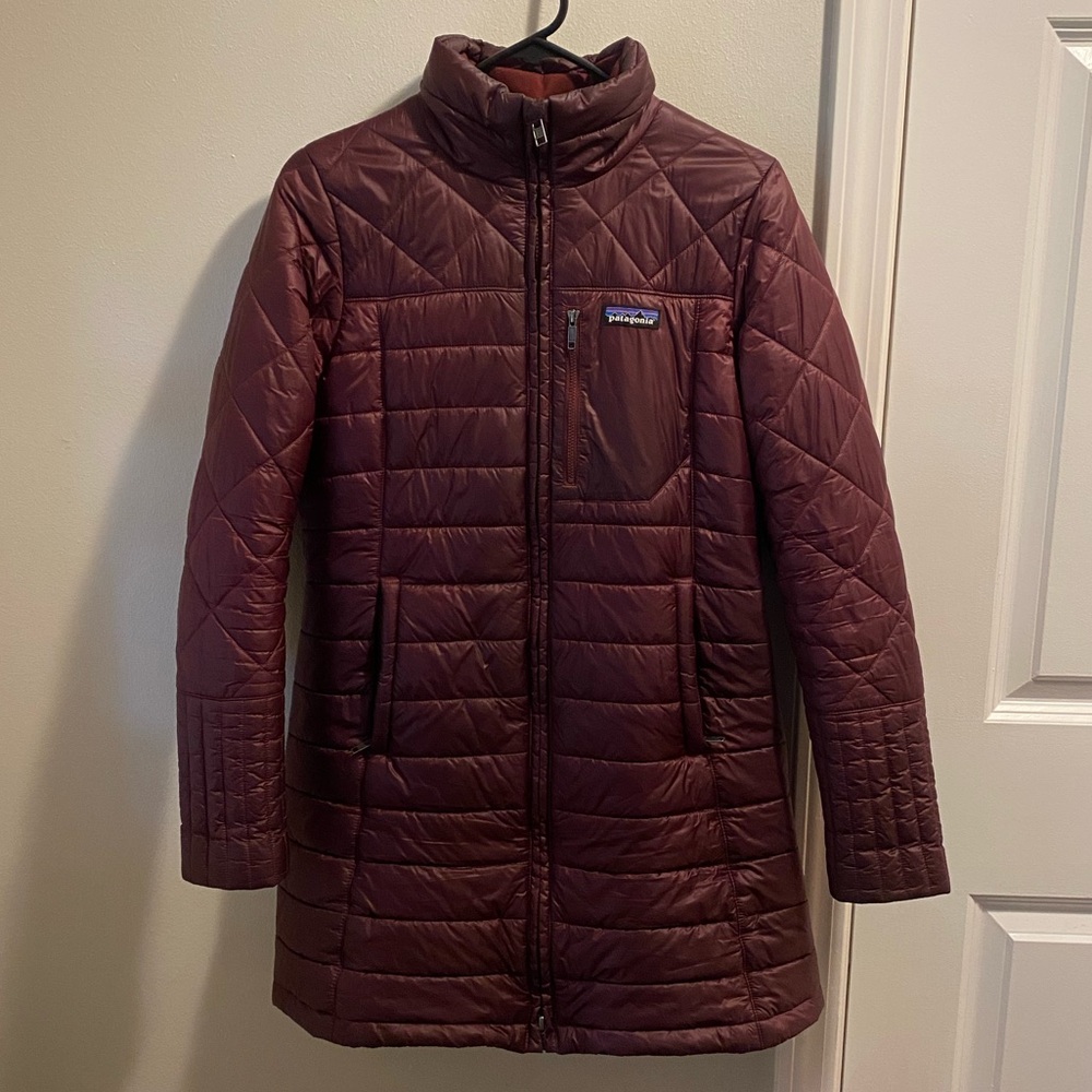 Dark Purple Long Patagonia Puffer Jacket